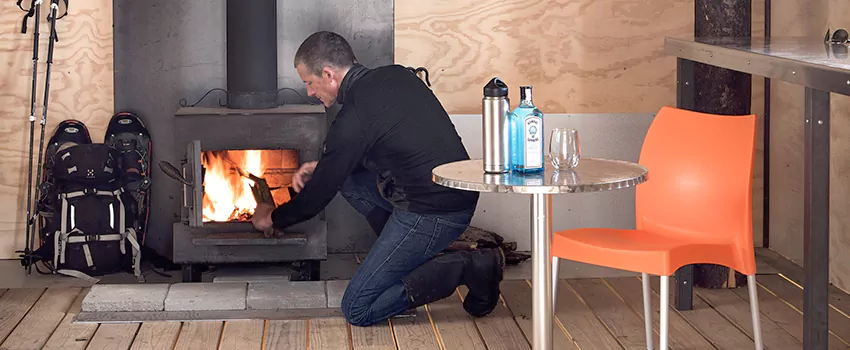 Open Hearth Wood Fireplace Installation in Wood Buffalo, AB